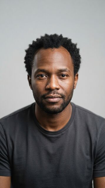 AI-generated before image: receding hairline
