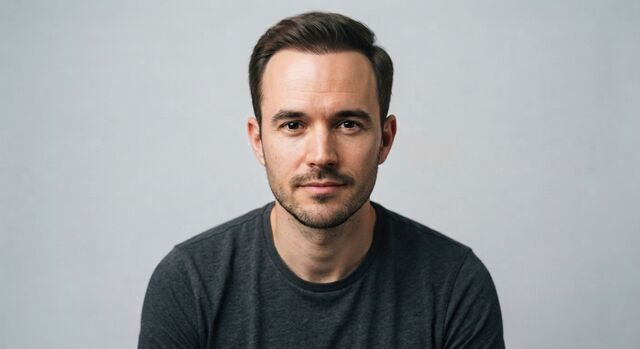 AI visualization after: receding hairline